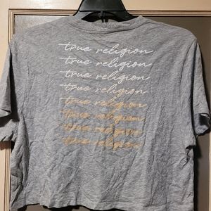 True religion crop t-shirt sz XL